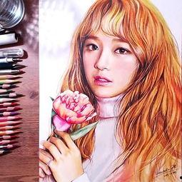 明星网红绘画作品图片,捕捉光影，描绘生活瞬间